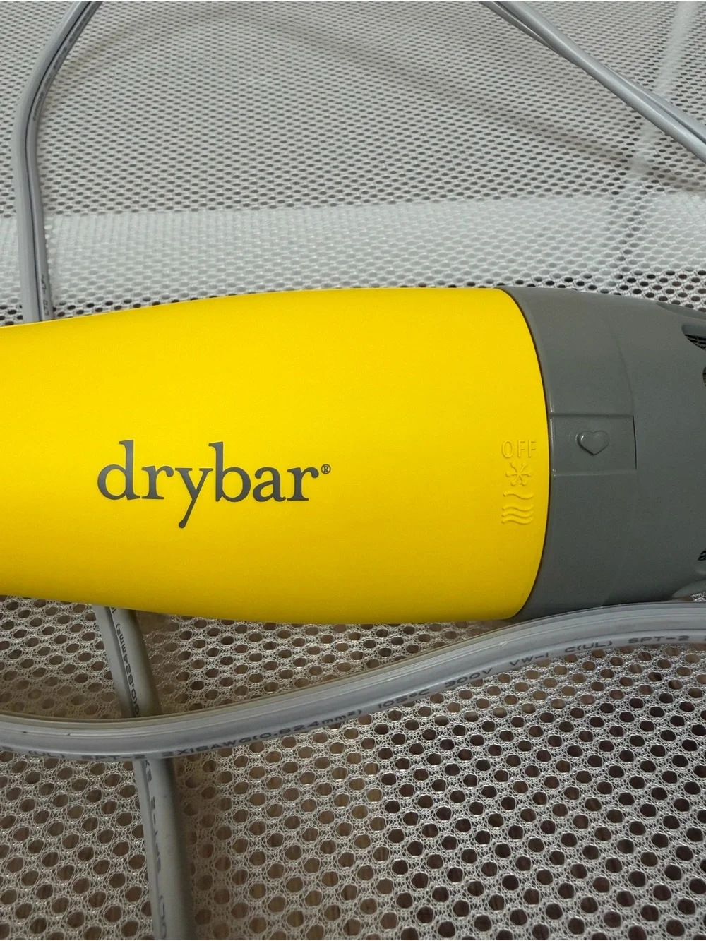 Drybar The Double Shot Oval Blow-Dryer Brush | Yellow Hot Hair Styler Tool EUC